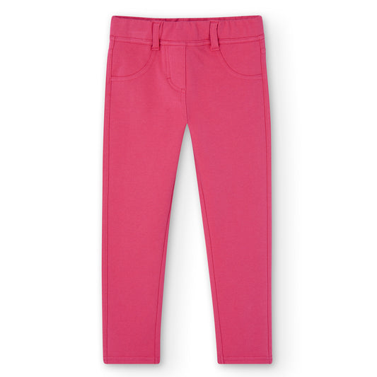 Pantalón rosa felpa stretch niña jr