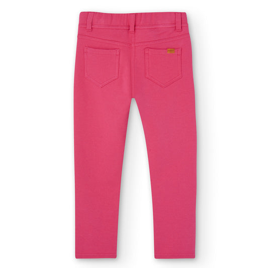 Pantalón rosa felpa stretch niña jr