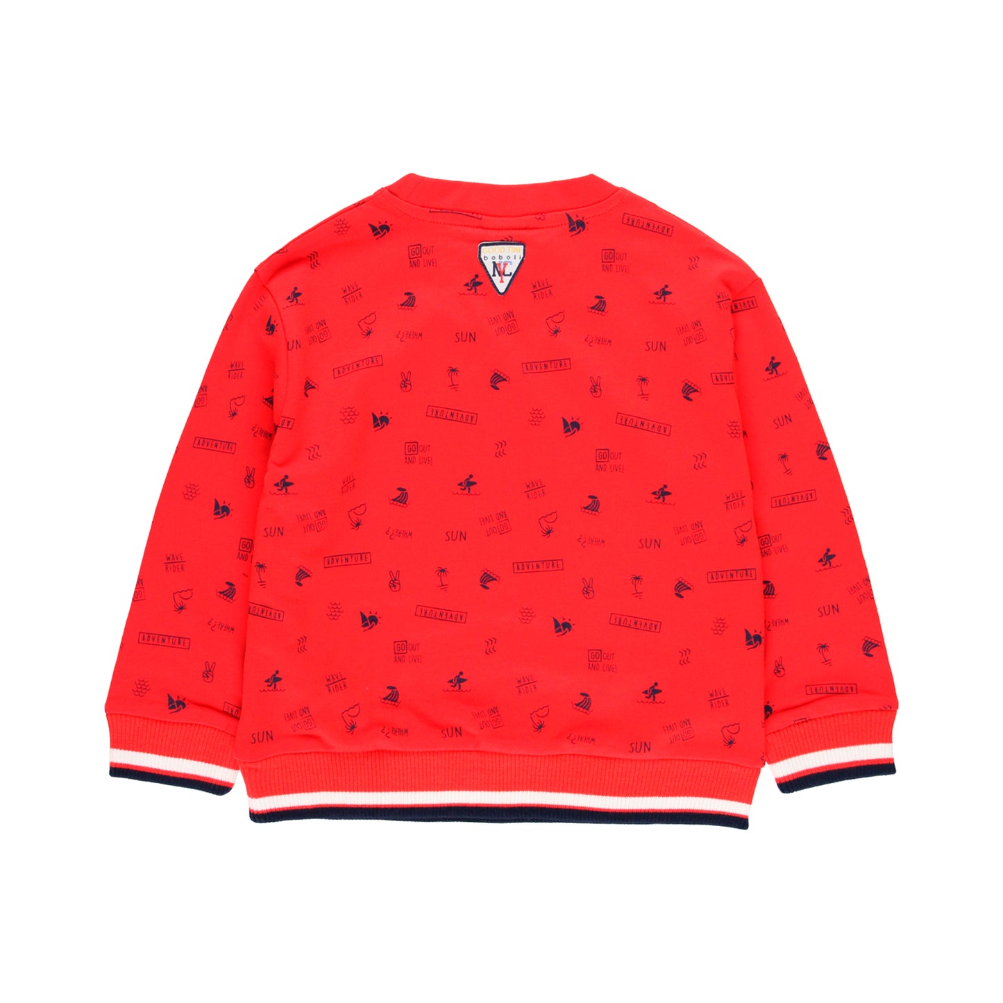 Sudadera roja estampada niño jr