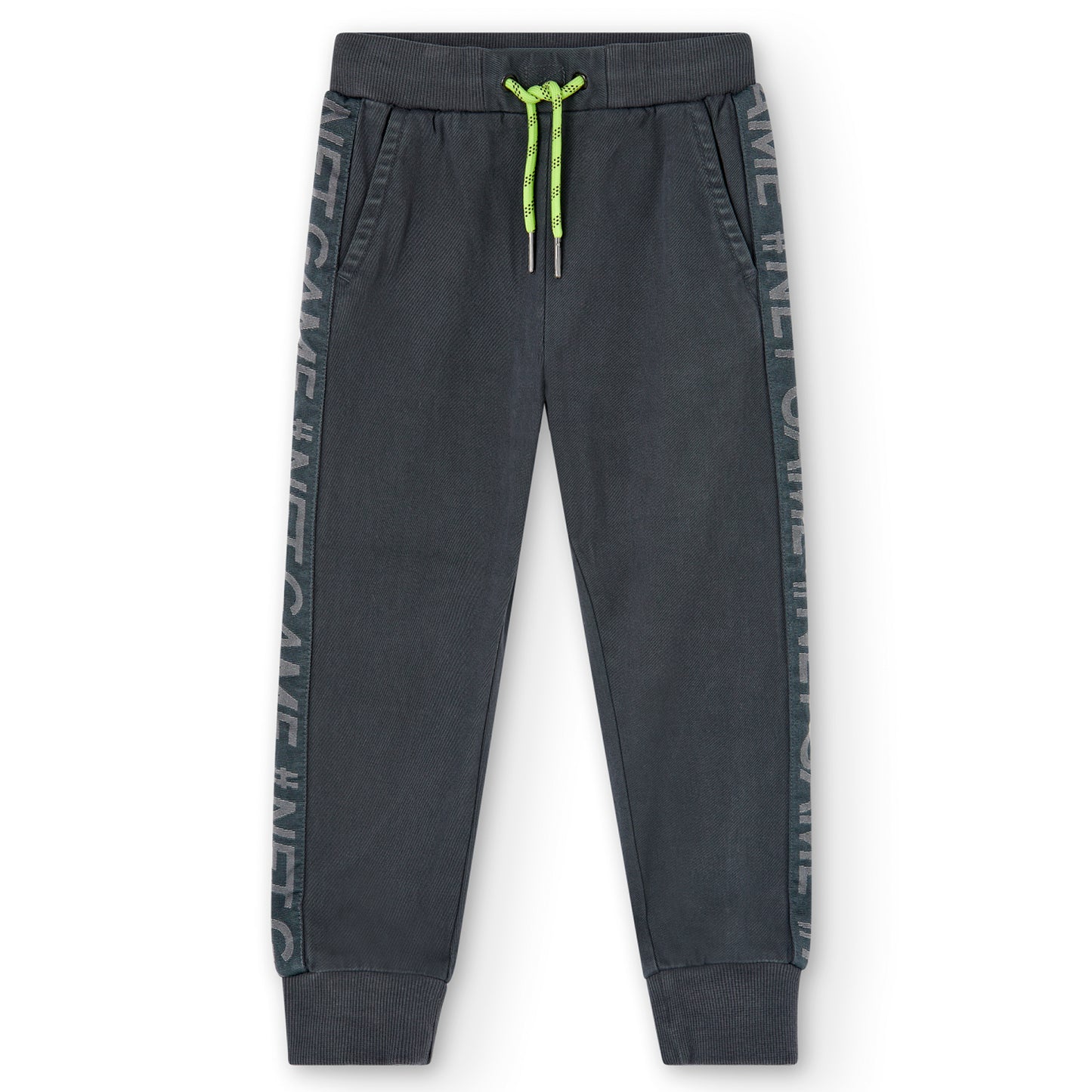 Pantalón sarga stretch gris niño jr