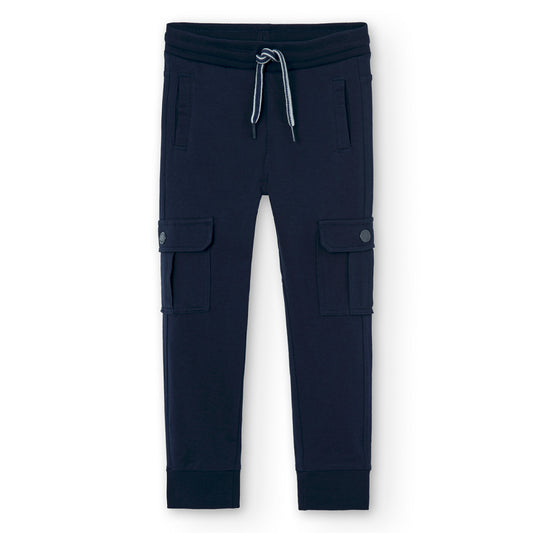 Pants felpa azul marino niño jr