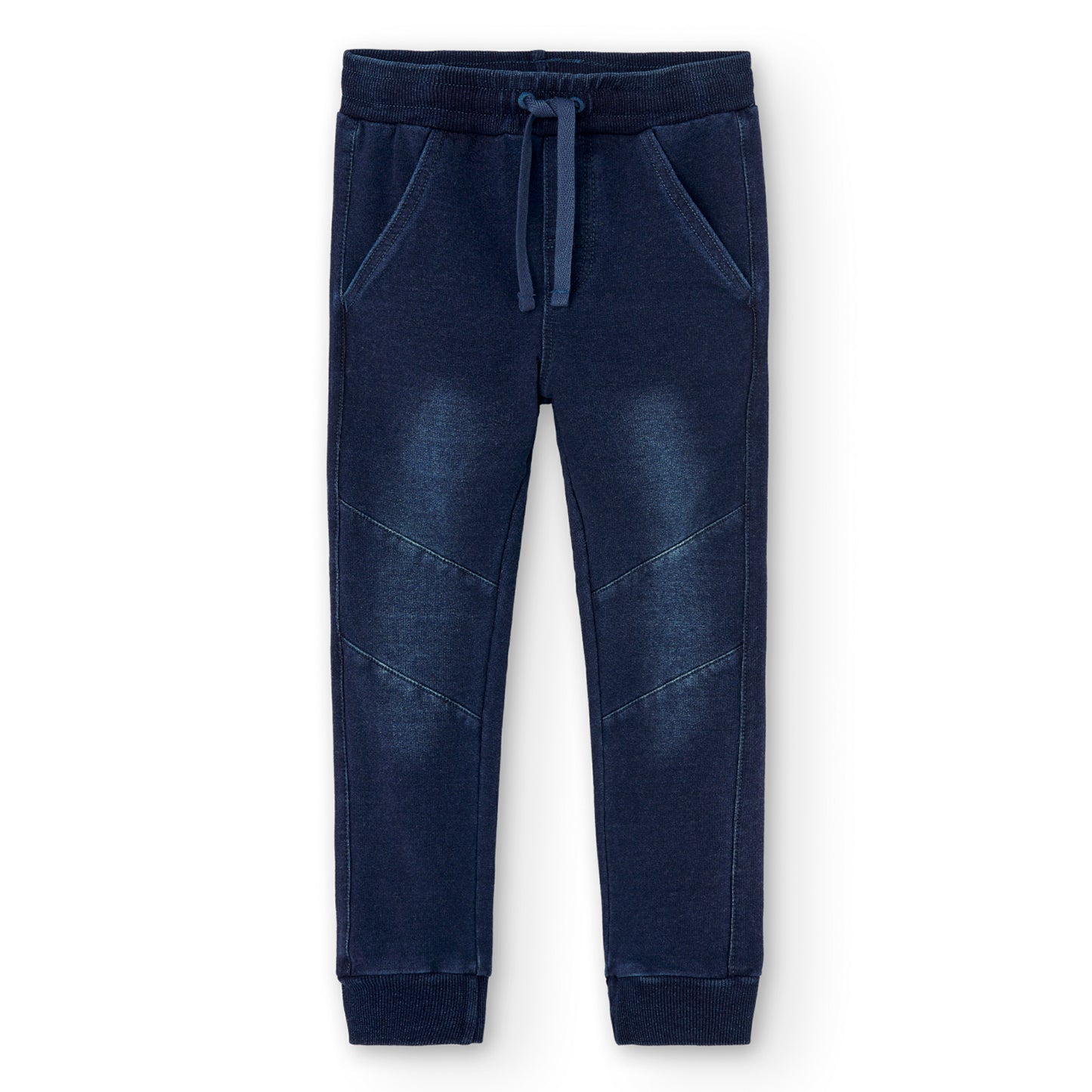 Pantalón felpa denim stretch azul niño jr