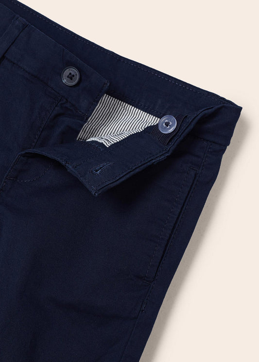 Pantalón chino de algodón azul marino para mini niño