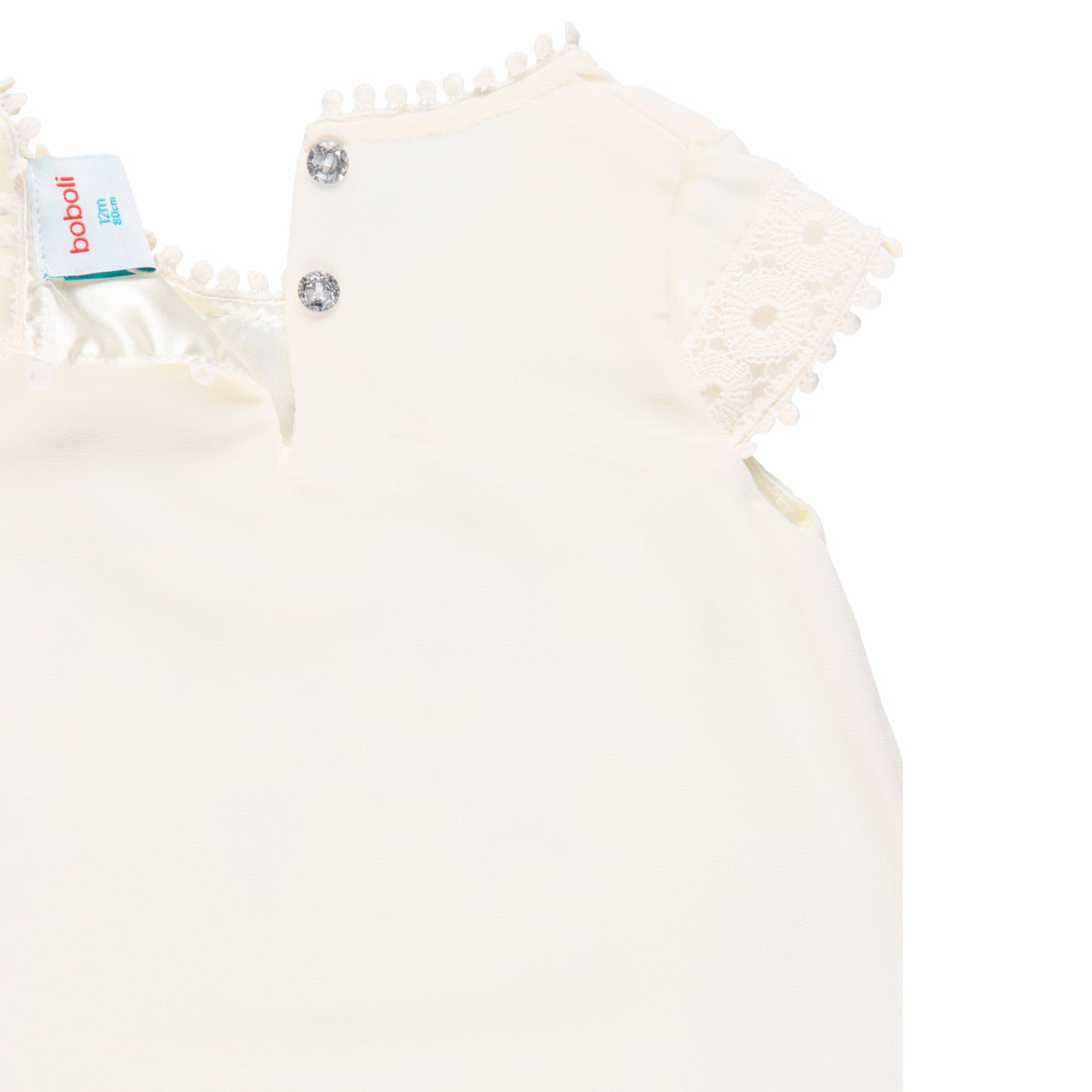 Vestido gasa combinado Ivory mini niña