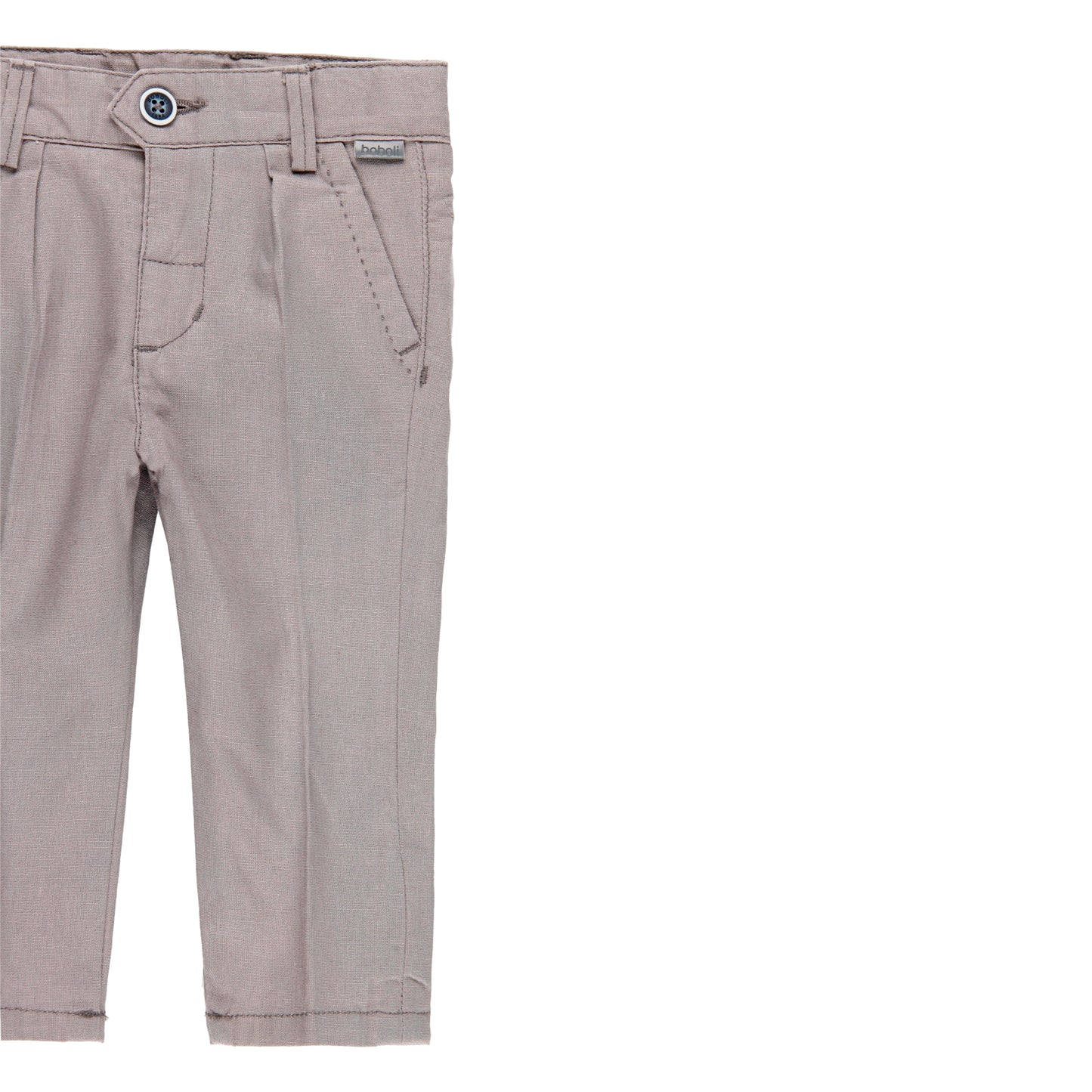 Pantalón lino gris mini niño