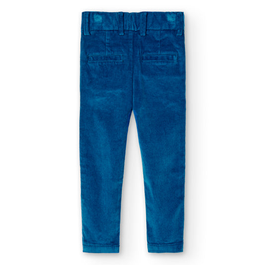 Pantalón vestir micropana azul mini niño