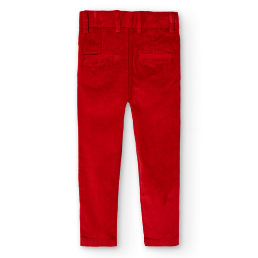 Pantalón vestir micropana rojo mini niño