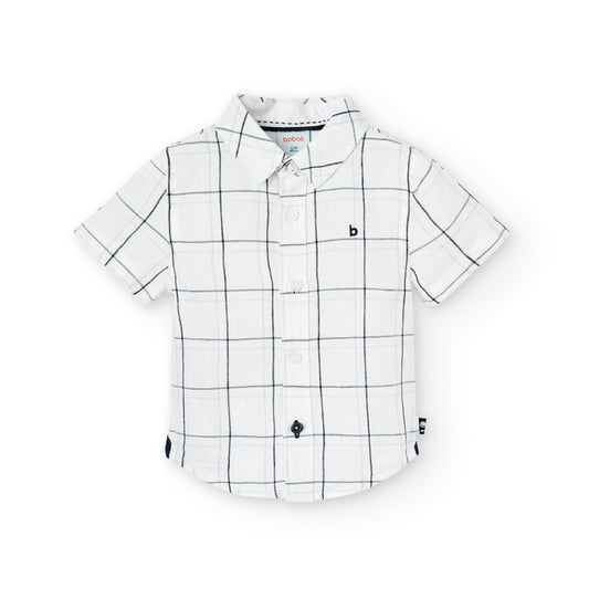 Camisa lino manga corta mini niño