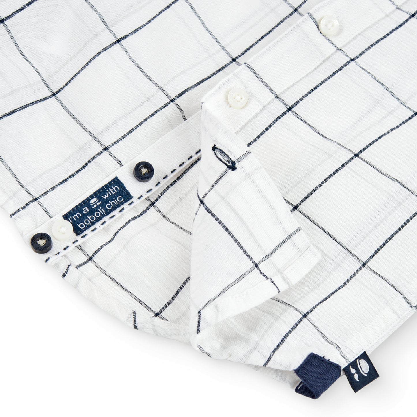 Camisa lino manga corta mini niño