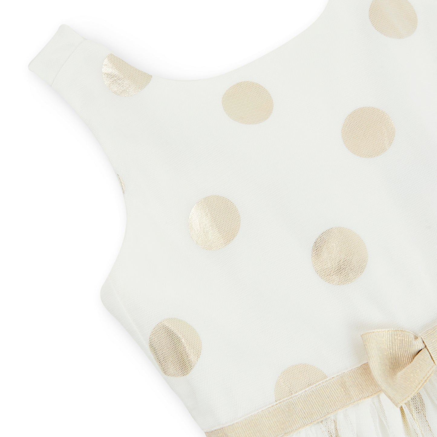 Vestido satén topos para mini y niña jr