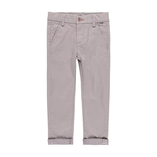 Pantalón satén stretch gris niño jr