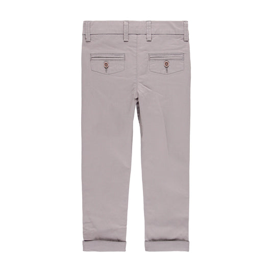 Pantalón satén stretch gris niño jr