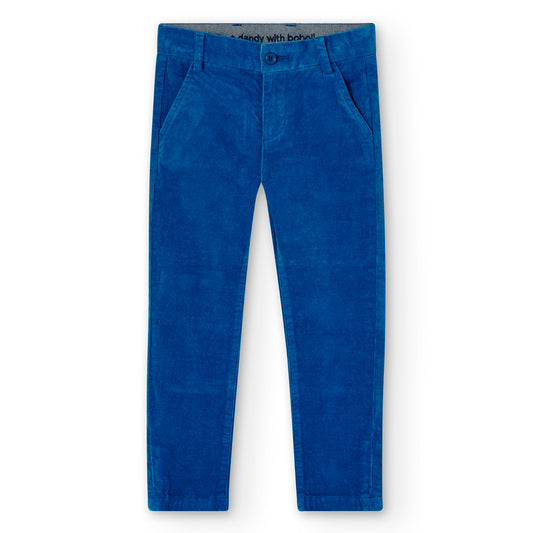 Pantalón micropana stretch azul niño jr