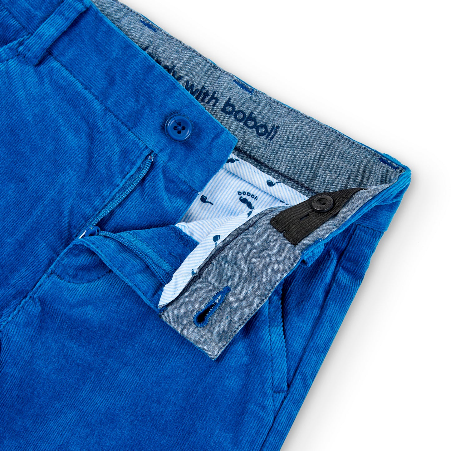 Pantalón micropana stretch azul niño jr