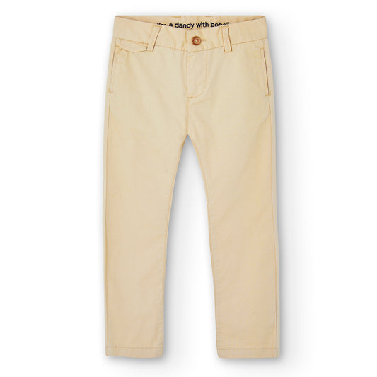 Pantalón satén stretch beige niño jr