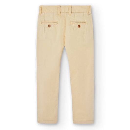 Pantalón satén stretch beige niño jr