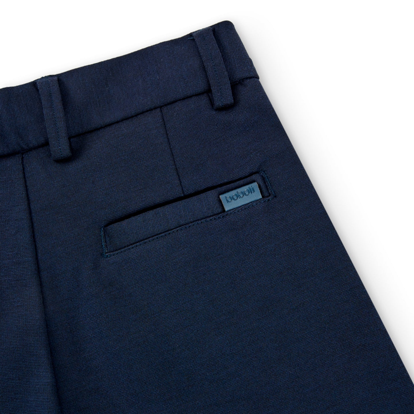 Pantalón satén stretch azul marino niño jr