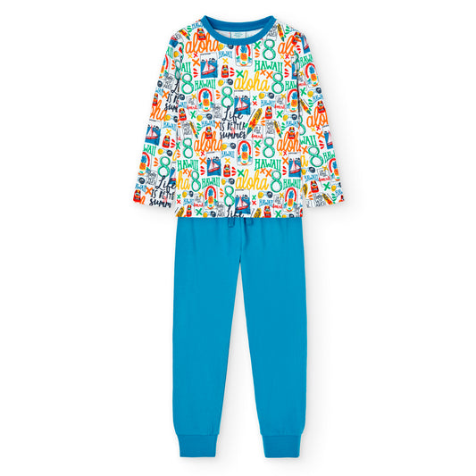 Pijama de algodón suave para mini niño y jr