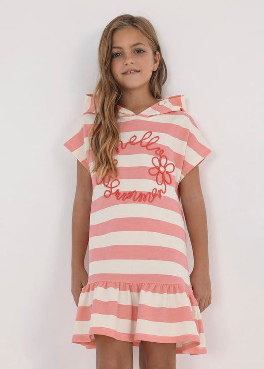 Vestido estampado con capucha para niña jr